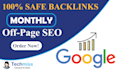 build high quality SEO backlinks monthly