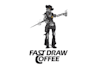design fast draw coffee logo