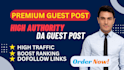 provide premium guest post on high authority sites