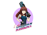 design lady character for sticker logo