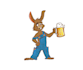 design lovable rabbit craft beer pub logo