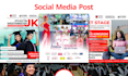 design creative social media posts and stories