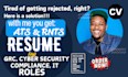 write ats, rnts grc, it, cyber security, risk analyst resume