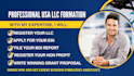 register your nonprofit or llc and file 501c3 tax exempt status, ein, bylaws dba