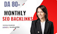 do diversified complete monthly SEO backlinks