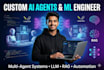 develop custom ai agents multi agent systems llm machine learning solutions