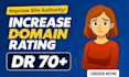 increase domain rating ahrefs dr 70