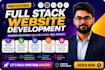 build website as a full stack developer, front end developer