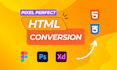 do figma to html css, psd to html or any design to html css
