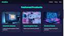 design a futuristic website template with neon effects