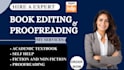 line edit and format your academic textbook, fiction novel, memoir, self help