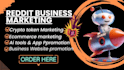 do reddit post marketing for ecommerce ai saas crypto website brand x ad manager
