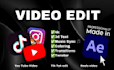 create tik tok video edit, reels, youtube, ad