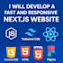 develop fast and responsive nextjs website with API integration and tailwind