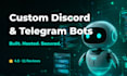 build custom discord telegram bots with hosting
