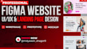 design modern figma website, website mockup, figma wireframe website