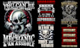 create a custom grunge t shirt design and pod products