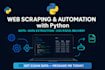 scrape websites and API using python build bots automation