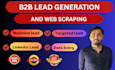 do b2b lead generation email lists  and web scraping