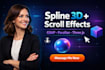 build a spline 3d hero section with gsap scroll animation and parallax