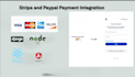 integrate stripe or paypal to react, nextjs, nodejs, django