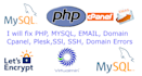 fix php, ssl, mysql, webmin, virtualmin, cpanel, domain, email, malware, lamp