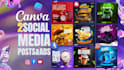 do 2 canva social media post design, editable canva templates, canva designs