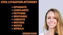 be your civil litigation lawyer and help you prepare lawsuits, motion, complaint
