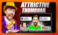 design attrictive eye catchy youtube thumbnail within 2hrs
