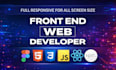 be your front end web developer in react js and next js