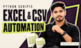 automate excel and CSV tasks with python