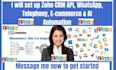 set up zoho CRM API whatsapp telephony e commerce ai automation