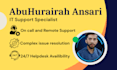 be remote IT support with helpdesk technical specialist for fast tech support