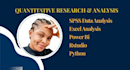do quantitative research, data analysis, spss, rstudio, excel, python, power bi
