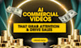 create ai commercial video , ai product video ads