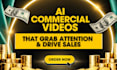 create ai commercial video , ai product video ads