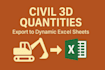 extract civil 3d quantities to excel