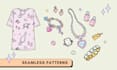 design custom seamless prints, textile patterns, packaging