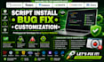 codecanyon script install and bug fix customize