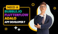 develop bubble io, flutterflow, adalo app with modern design, bubble app, mobile