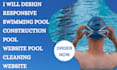 swimming pool website pool construction website pool cleaning service website