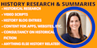 research and write on any aspect of history