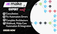 make com fix, setup make com make API webhook, integromat, n8n API automation