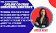 create online course, ebook online course, course development, course creation
