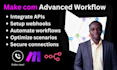 make com, webhook, make API, integromat, and zapier automation services made com