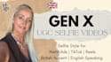 create mature selfie style ugc videos for middle age female