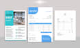 design letterhead, invoice, receipt, pdf document, template