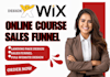 design wix online course website wix sales funnel wix landing page