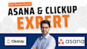 automate clickup or asana workflows, task, form integration using zapier or make