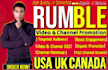 rumble promotion for rumble views, USA youtube marketing, rumble video promotion